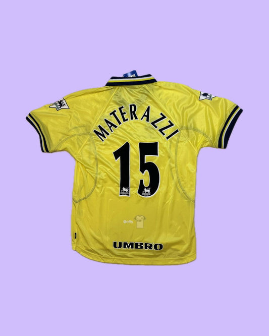 Everton FC 1998/99 Umbro with Marco Materazzi Nameset Football Jersey