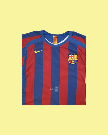 FC Barcelona 2005/06 Nike with Lionel Messi 30 Nameset - Cult Fave Football Shirts