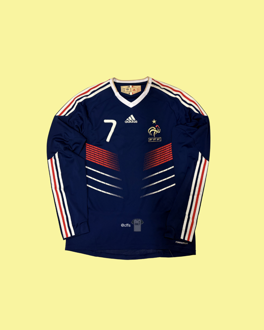 France NT 2010/11 Adidas with Franck Ribéry 7 Nameset Football Jersey - Cult Fave Football Shirts