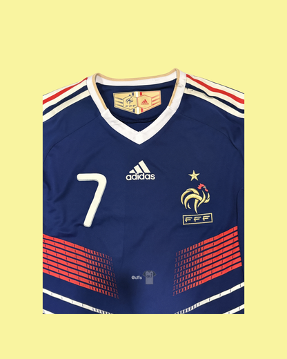 France NT 2010/11 Adidas with Franck Ribéry 7 Nameset Football Jersey