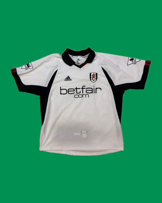 Fulham FC 2001-03 Adidas with Louis Saha 20 Nameset Football Jersey