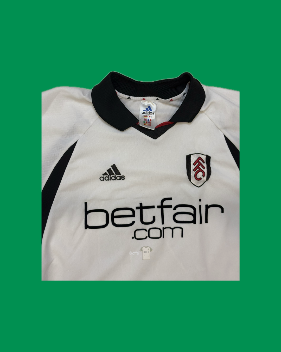 Fulham FC 2001-03 Adidas with Louis Saha 20 Nameset Football Jersey