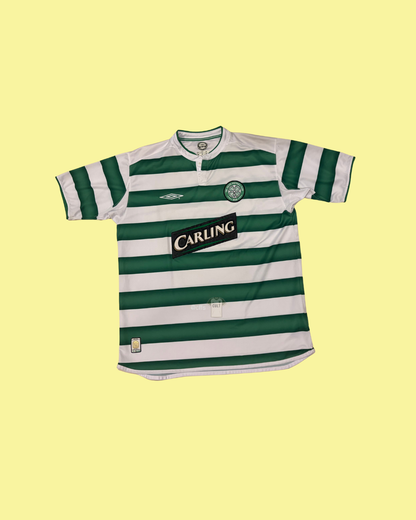 Glasgow Celtic FC 2003/04 Umbro with Henrik Larsson 7 Nameset Football Jersey