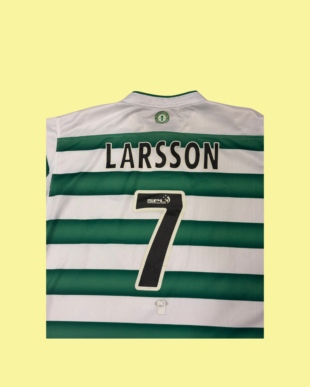 Glasgow Celtic FC 2003/04 Umbro with Henrik Larsson 7 Nameset Football Jersey