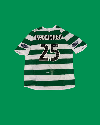 Glasgow Celtic FC 2005/06 Nike with Shunsuke Nakamura 25 Nameset Football Jersey