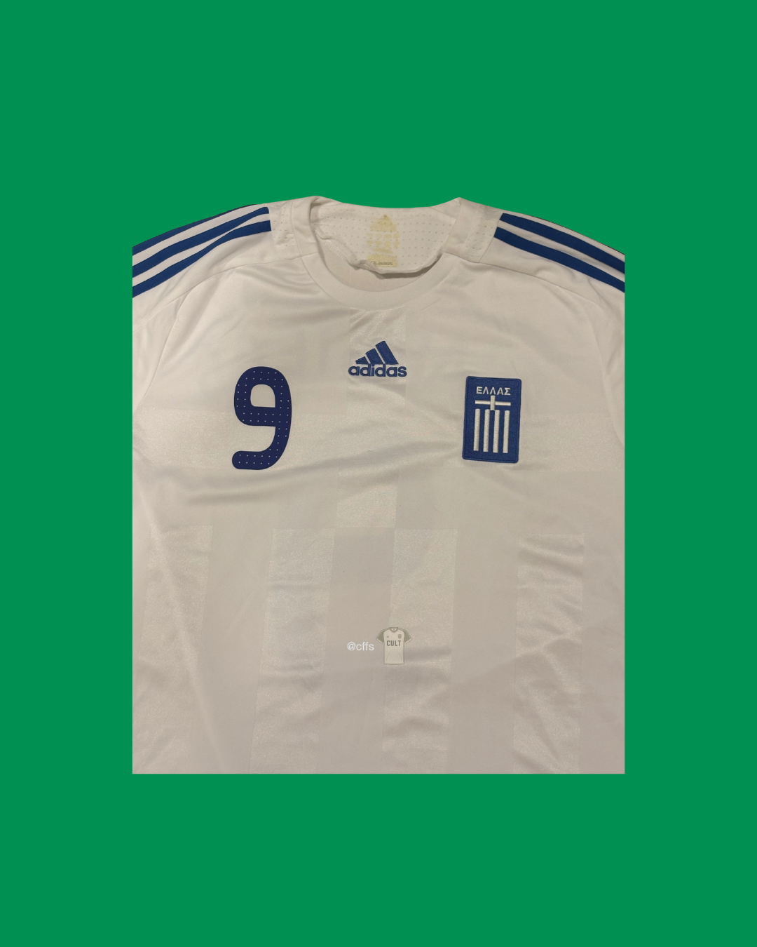 Greece NT 2008 Adidas with Angelos Charisteas 9 Nameset Football Jersey