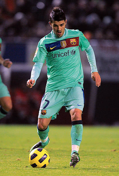FC Barcelona 2010/11 Nike with David Villa 7 Nameset Football Jersey - Cult Fave Football Shirts