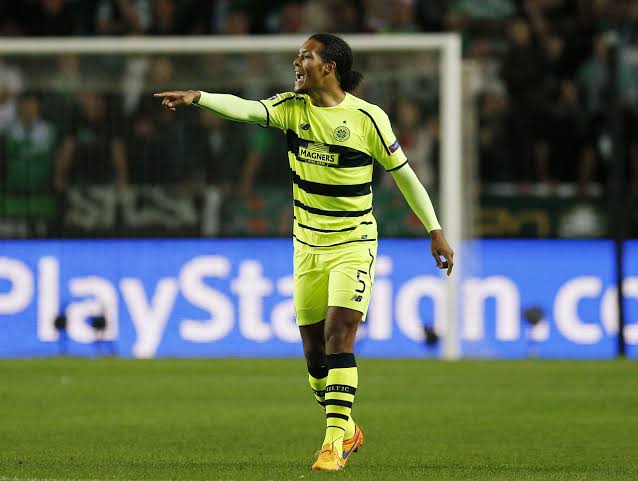 Glasgow Celtic 2015/16 New Balance with Virgil van Djik 5 Nameset Football Jersey