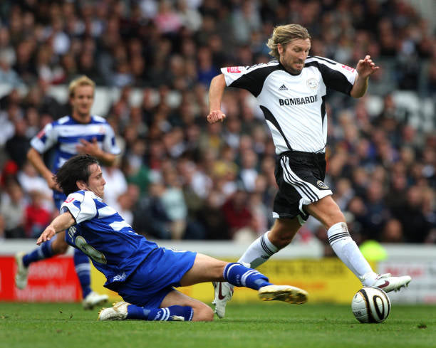 Derby County 2008/09 Adidas with Robbie Savage 8 Nameset Football Jersey