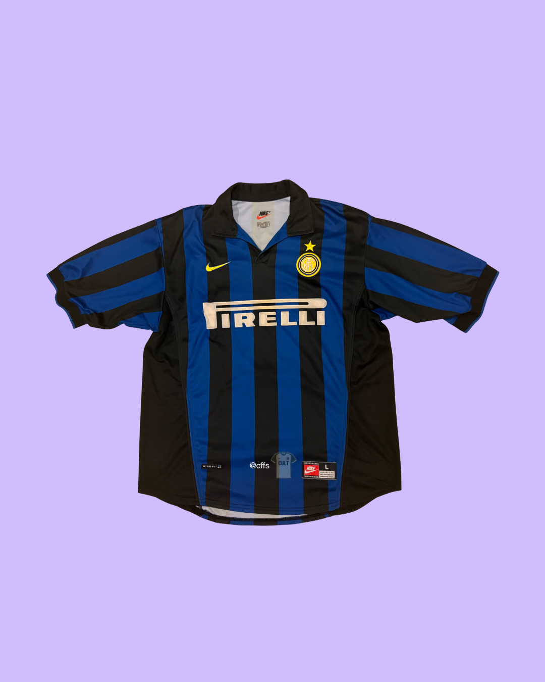Inter Milan 1998/99 Nike with Roberto Baggio 10 Nameset Football Jersey