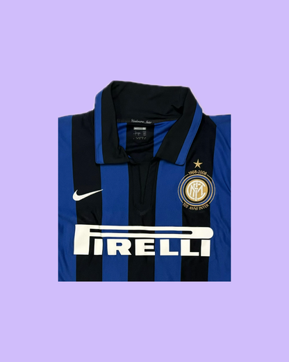 Inter Milan 2007/08 Nike with Javier Zanetti 4 Nameset Football Jersey - Cult Fave Football Shirts