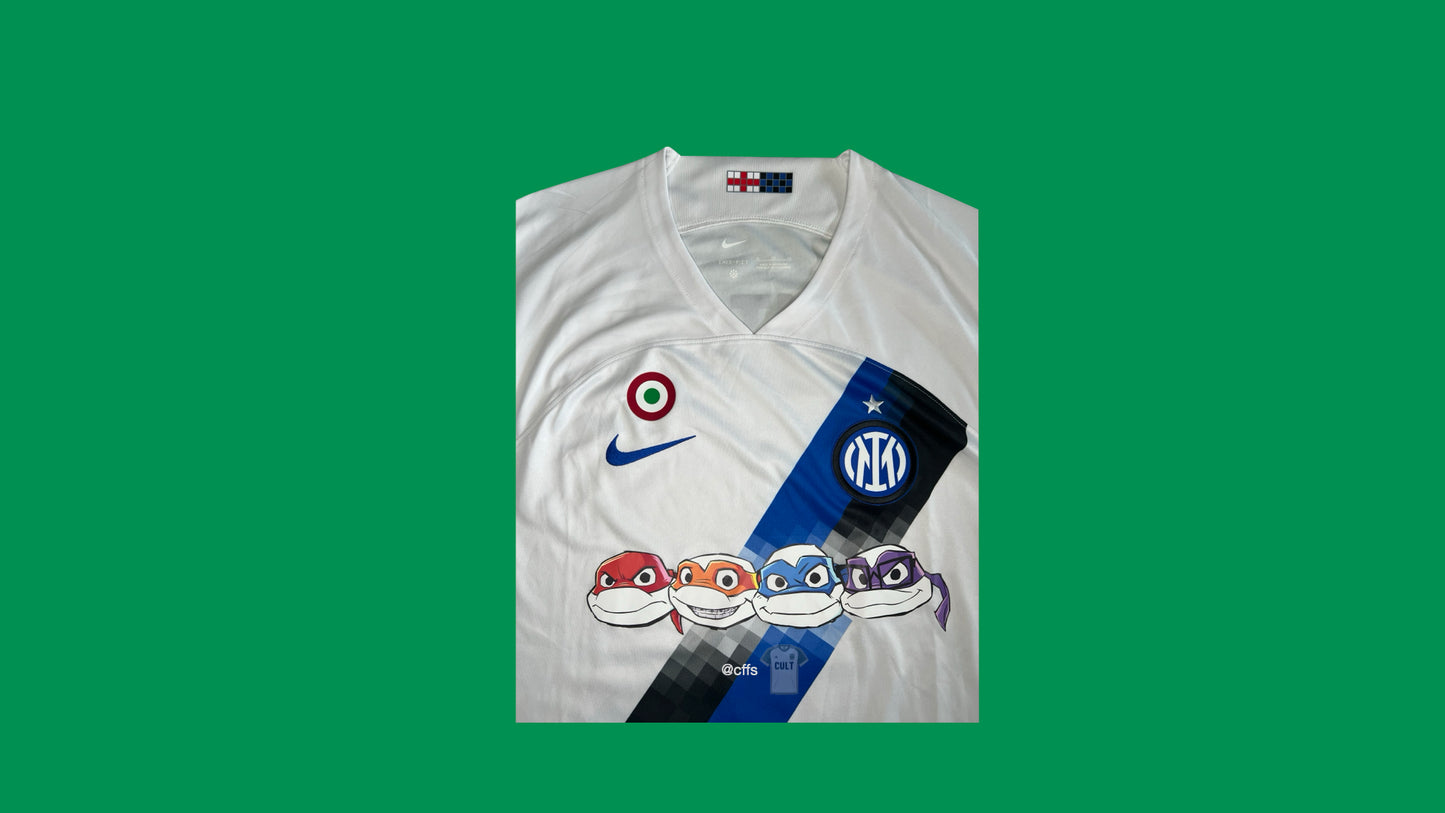 Inter Milan 2023/24 Nike (Ninja Turtle) with Lautaro Martínez 10 Nameset Vintage Football Jersey