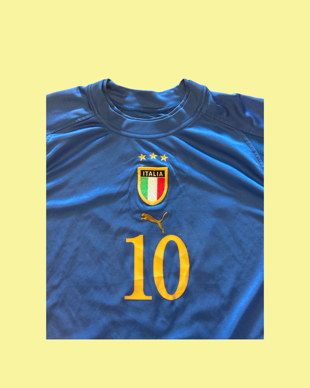 Italy NT 2003/04 Puma with Roberto Baggio 10 Nameset Football Jersey