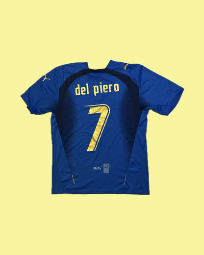 Italy NT 2006/08 Puma with Alessandro Del Piero 7 Nameset Football Jersey - Cult Fave Football Shirts