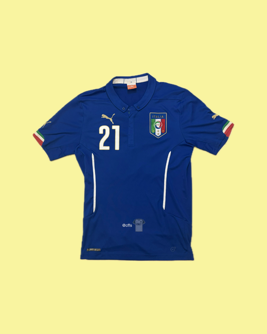 Italy NT 2014 Puma with Andrea Pirlo 21 Nameset Football Jersey