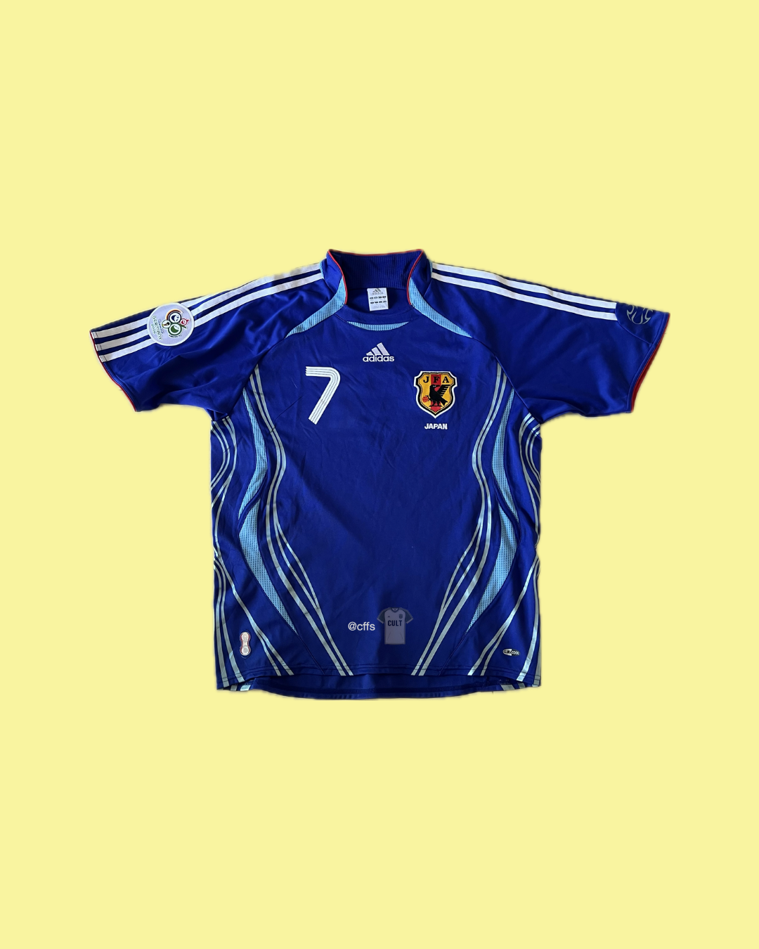 Japan NT 2006/07 Adidas with Hidetoshi Nakata 7 Nameset Football Jersey