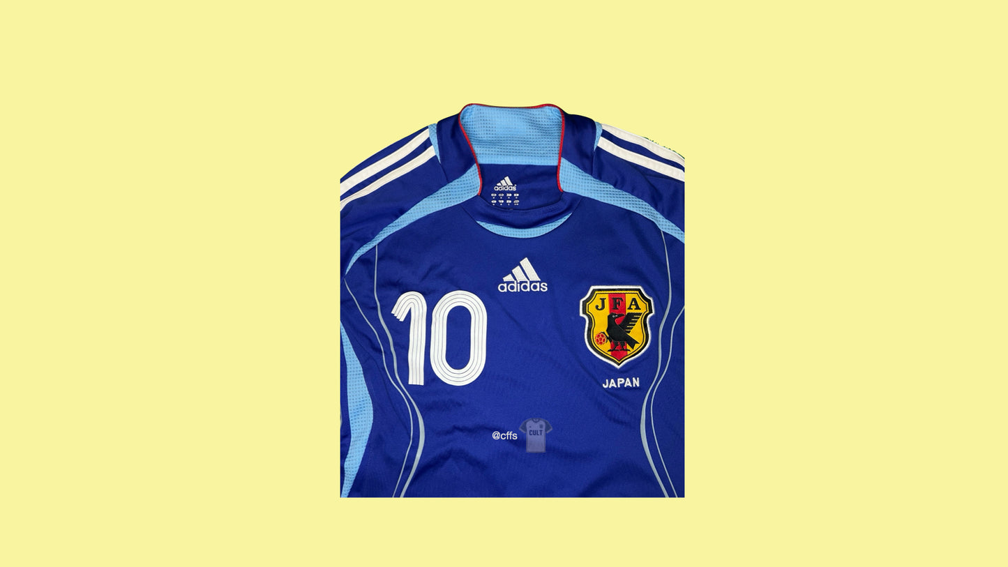 Japan NT 2006/08 Adidas with Shunsuke Nakamura 10 Nameset Vintage Football Jersey - Cult Fave Football Shirts