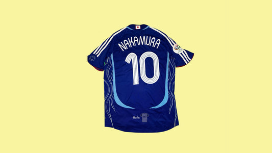 Japan NT 2006/08 Adidas with Shunsuke Nakamura 10 Nameset Vintage Football Jersey - Cult Fave Football Shirts
