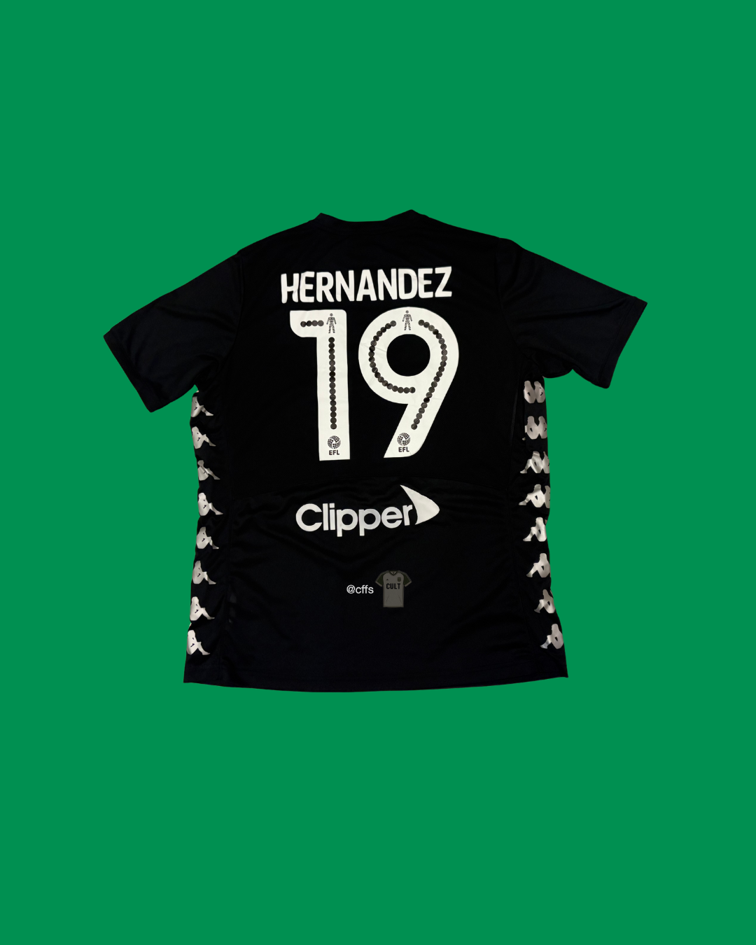 Leeds United 2017/18 Kappa Away with Pablo Hernandez 19 Football Jersey