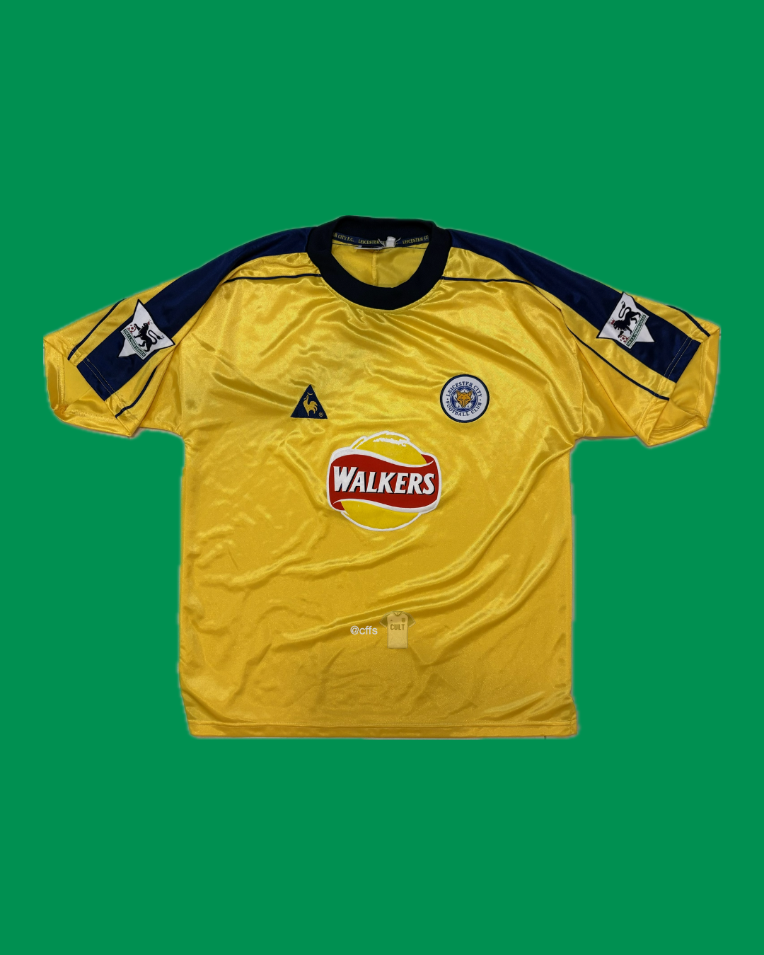 Leicester City 1999/01 Le Coq Sportif with Emile Heskey 9 Nameset Football Jersey - Cult Fave Football Shirts