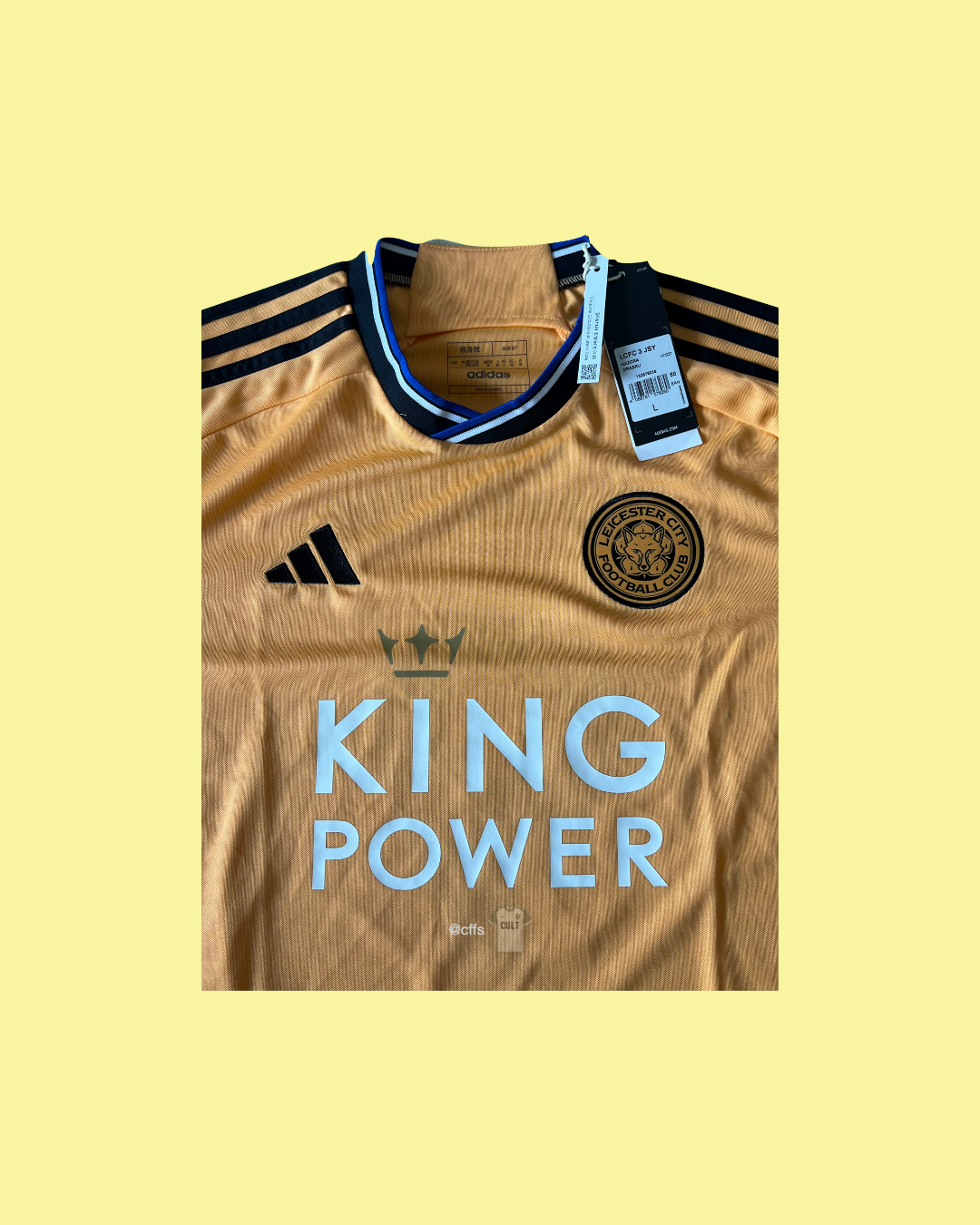 Leicester City 2023/24 Adidas with Jamie Vardy 9 Nameset Football Jersey - Cult Fave Football Shirts