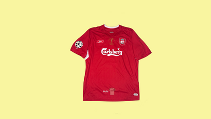 Liverpool FC 2004 - 2006 Reebok with Steven Gerrard 8 Nameset Vintage Football Jersey - Cult Fave Football Shirts