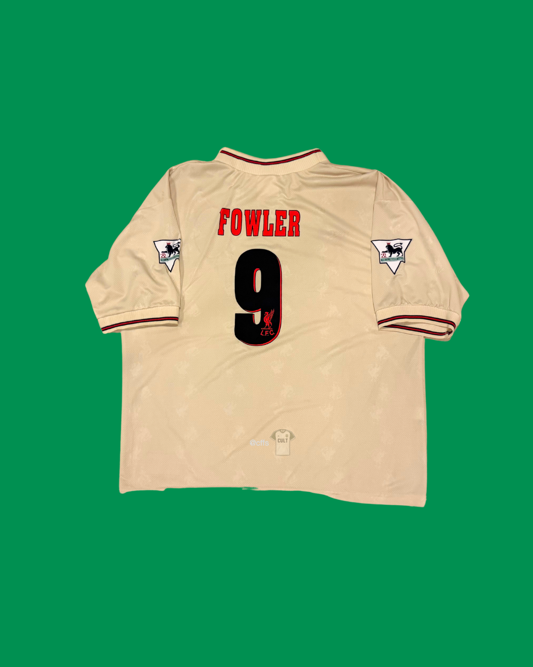Liverpool FC 1996/97 Reebok with Robbie Fowler 9 Nameset Football Jersey
