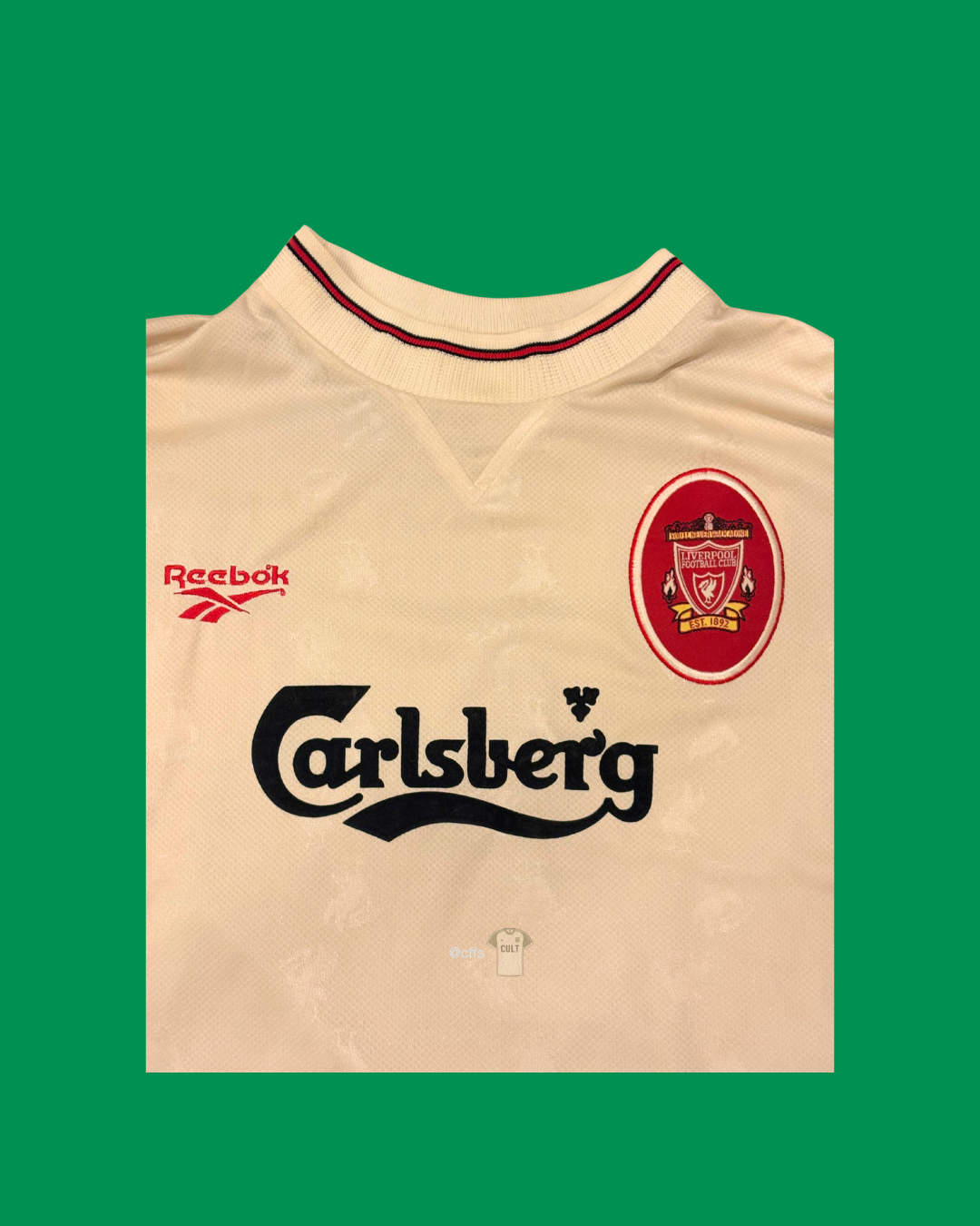 Liverpool FC 1996/97 Reebok with Robbie Fowler 9 Nameset Football Jersey