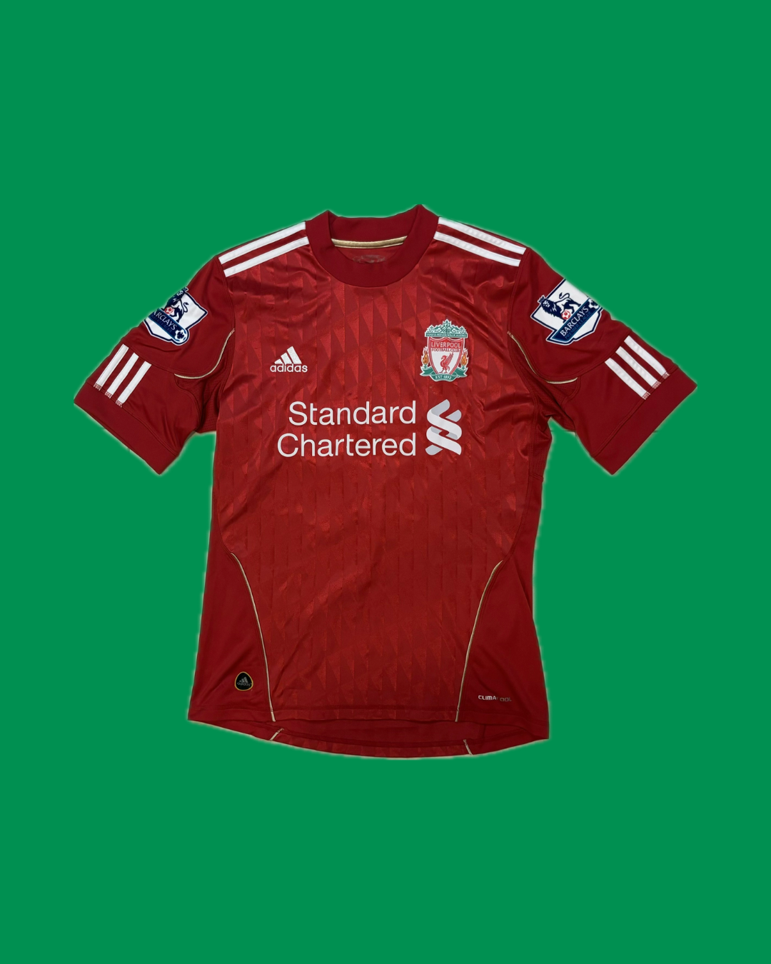 Liverpool FC 2010/11 Adidas with Daniel Agger 5 Nameset Football Jersey