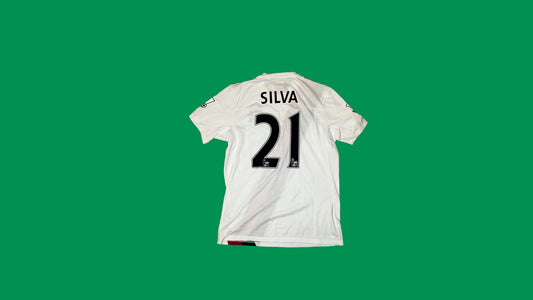 Manchester City 2010/11 Umbro with David Silva 21 Nameset Vintage Football Jersey - Cult Fave Football Shirts