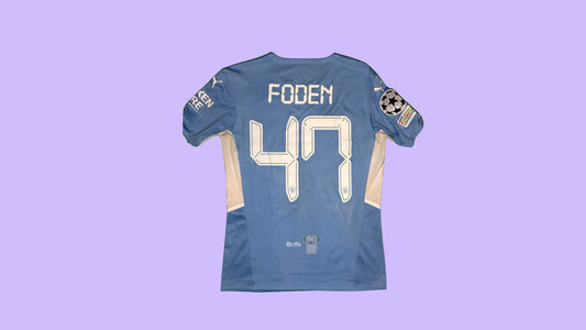 Manchester City 2021/22 Puma with Phil Foden 47 Nameset Football Jersey - Cult Fave Football Shirts