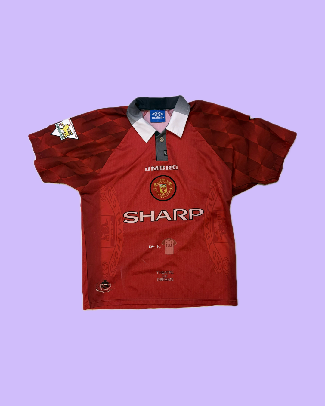Manchester United 1996/97 Umbro with David Beckham 10 Nameset Football Jersey - Cult Fave Football Shirts