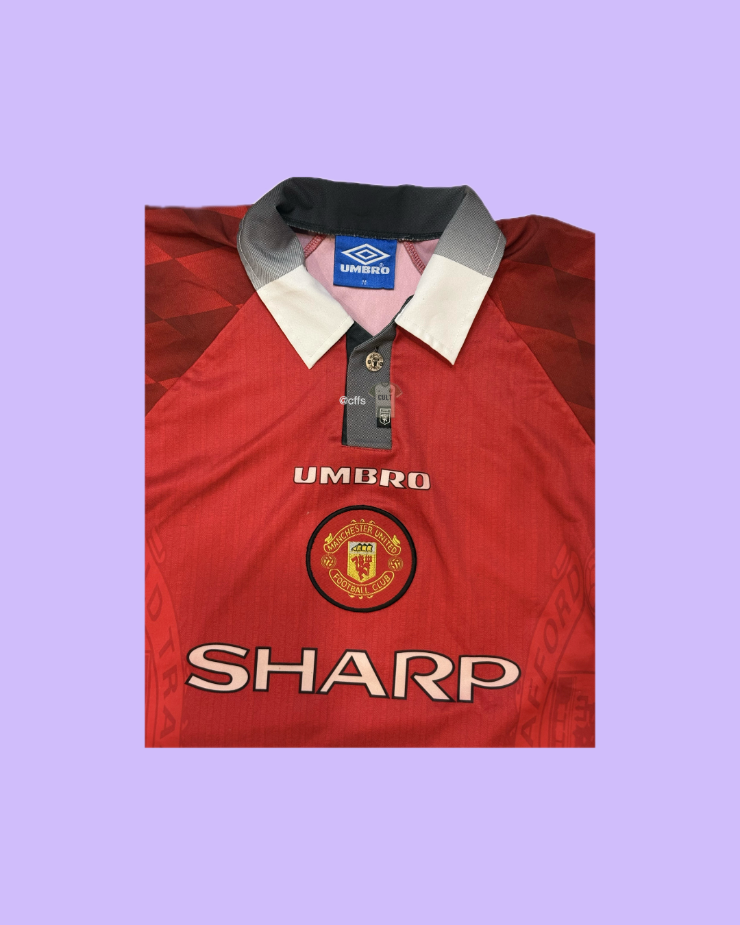 Manchester United 1996/97 Umbro with David Beckham 10 Nameset Football Jersey - Cult Fave Football Shirts