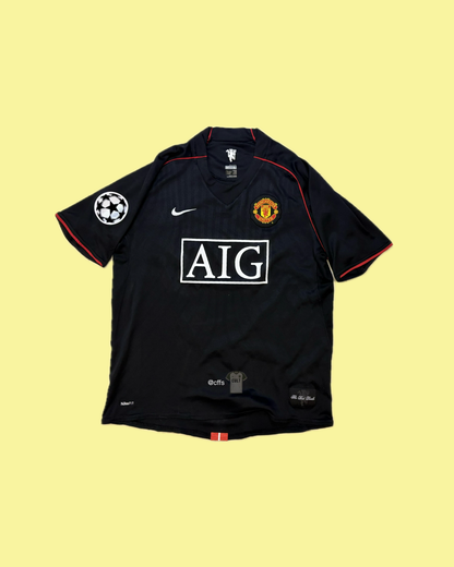 Manchester United 2007/08 Nike with Rio Ferdinand 5 Nameset Football Jersey - Cult Fave Football Shirts