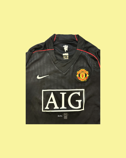 Manchester United 2007/08 Nike with Rio Ferdinand 5 Nameset Football Jersey - Cult Fave Football Shirts