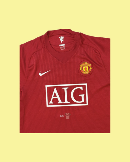 Manchester United 2007/08 Nike with Wayne Rooney 10 Nameset Football Jersey - Cult Fave Football Shirts