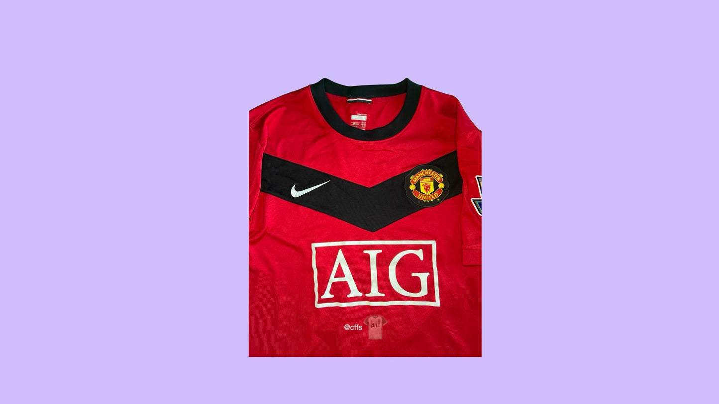 Manchester United 2009/10 Nike with Patrice Evra 3 Nameset Vintage Football Jersey