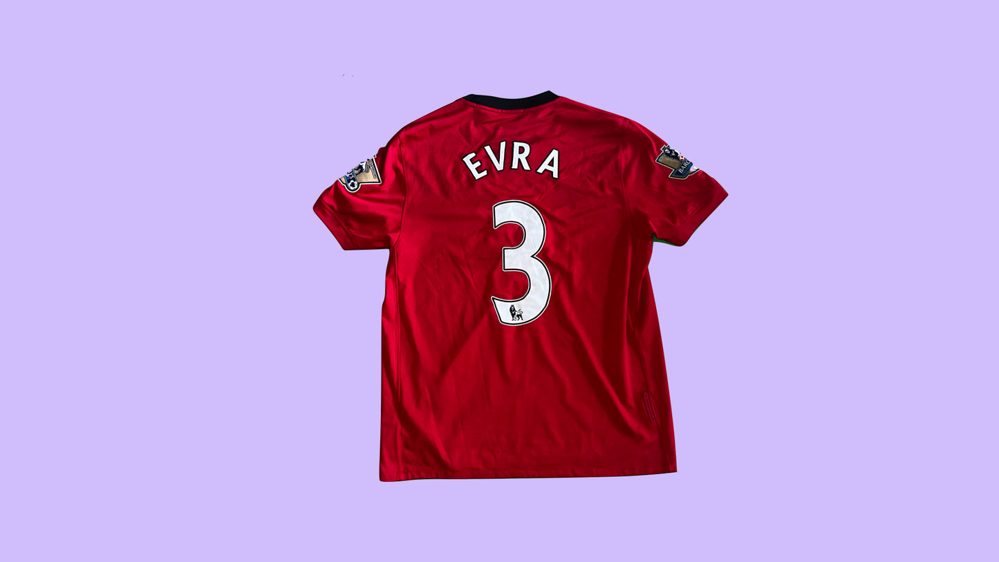 Manchester United 2009/10 Nike with Patrice Evra 3 Nameset Vintage Football Jersey