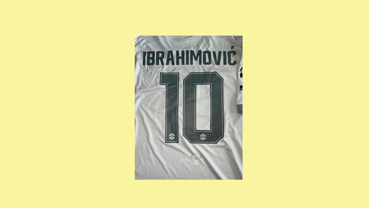 Manchester United 2017/18 Adidas with Zlatan Ibrahimovic 10 Nameset Vintage Football Jersey