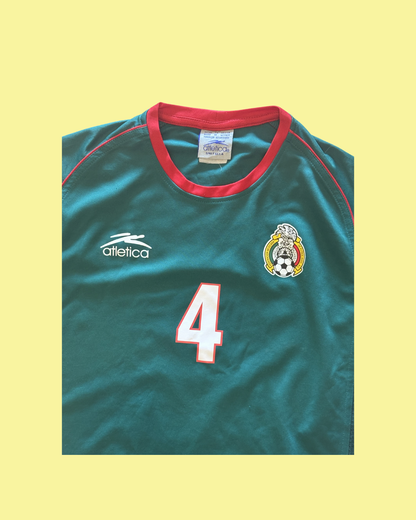 Mexico NT 2002 Atletica with Rafael Marquez 4 Nameset Football Jersey