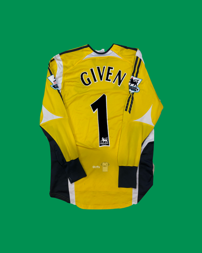 Newcastle United 2005/06 Adidas with Shay Given 1 Nameset Football Jersey - Cult Fave Football Shirts