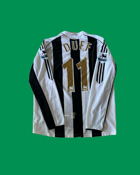 Newcastle United 2005/07 Adidas with Damian Duff 11 Nameset Football Jersey - Cult Fave Football Shirts