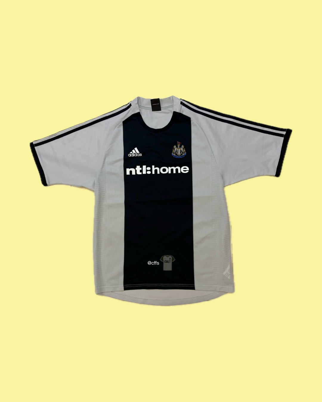 Newcastle United FC 2002/03 Adidas with Nolberto Solano 4 Nameset Football Jersey - Cult Fave Football Shirts