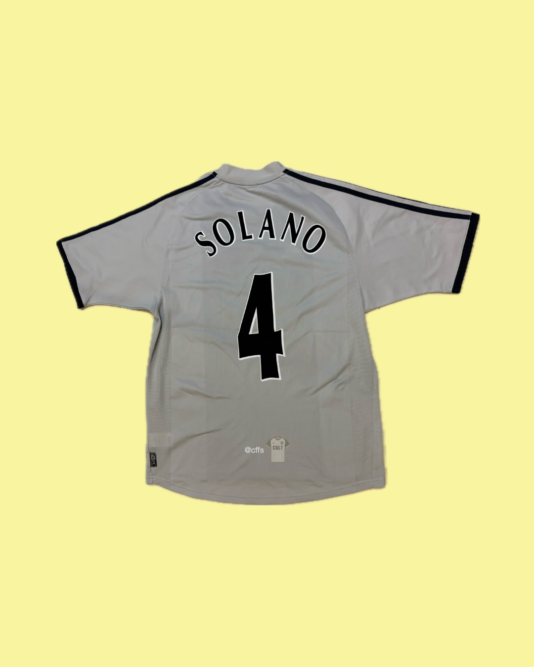 Newcastle United FC 2002/03 Adidas with Nolberto Solano 4 Nameset Football Jersey - Cult Fave Football Shirts