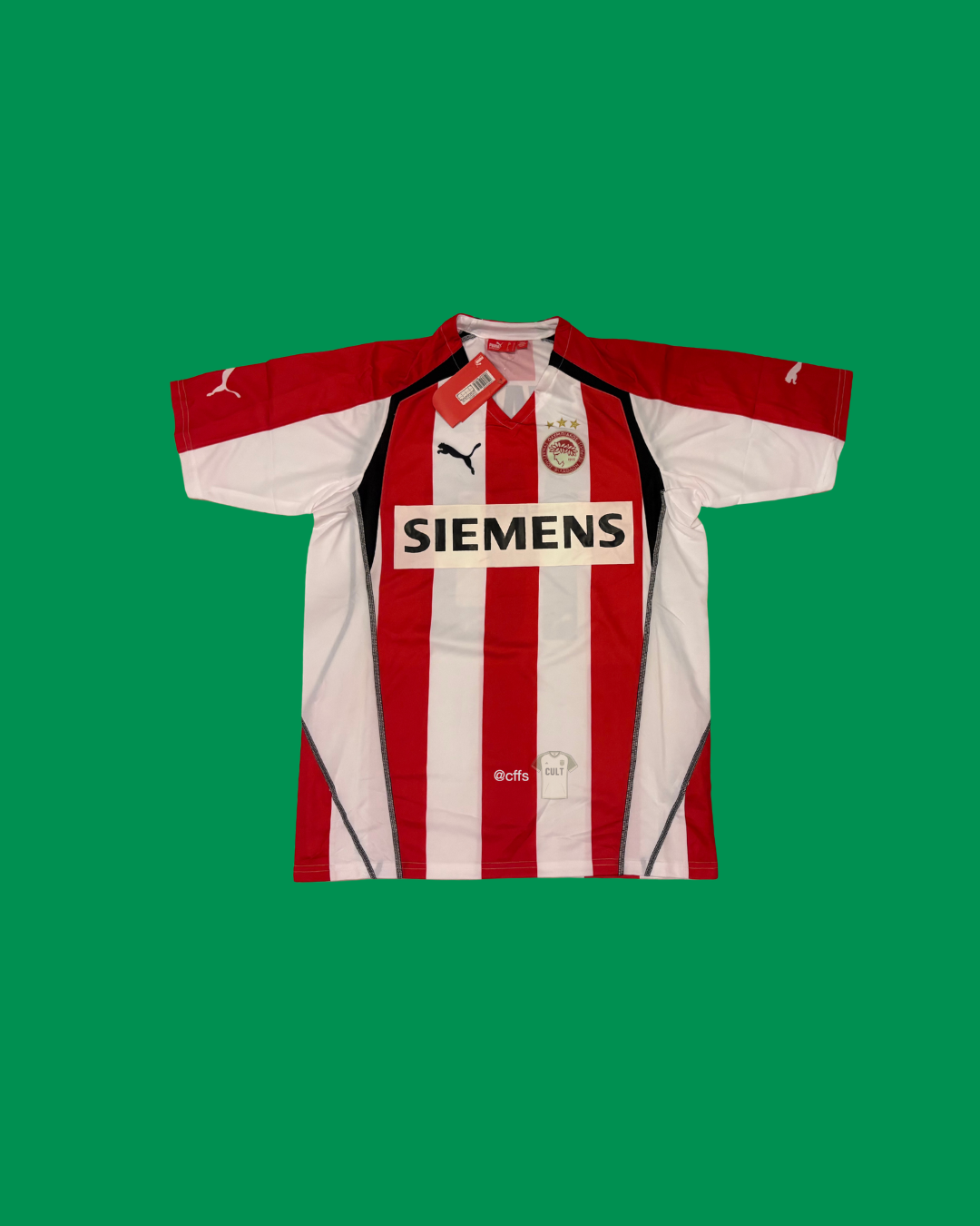 Olympiacos Piraeus 2005/06 Puma with Rivaldo 10 Nameset Football Jersey