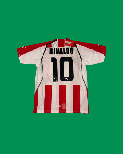 Olympiacos Piraeus 2005/06 Puma with Rivaldo 10 Nameset Football Jersey