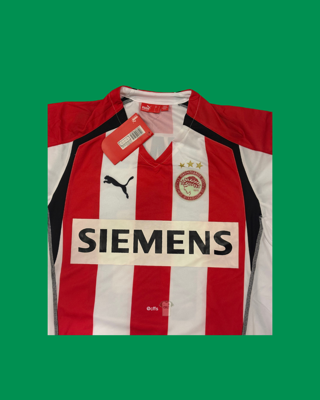 Olympiacos Piraeus 2005/06 Puma with Rivaldo 10 Nameset Football Jersey