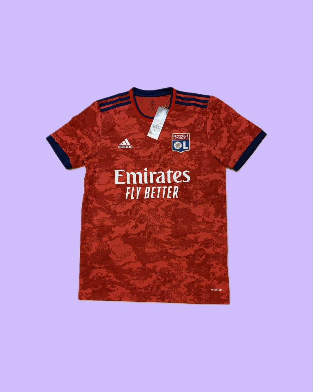 Olympique Lyon 2021/22 Adidas with Bruno Guimaraes 39 Nameset Football Jersey - Cult Fave Football Shirts