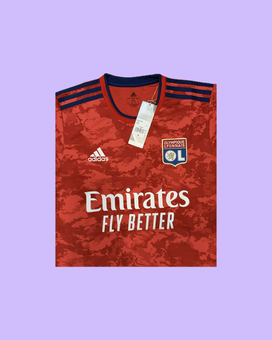 Olympique Lyon 2021/22 Adidas with Bruno Guimaraes 39 Nameset Football Jersey - Cult Fave Football Shirts