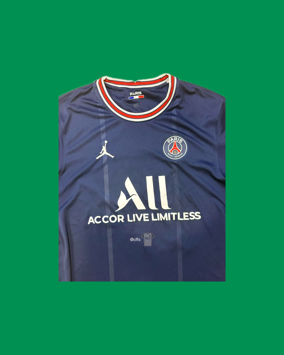 Paris Saint Germain 2021/22 Jordan with Neymar Jr 10 Nameset Football Jersey
